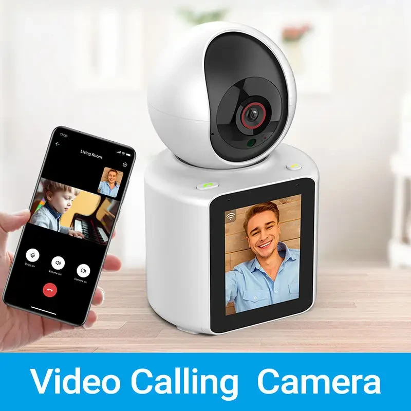 bezbednosna kamera za video povik i nadzor wifi so ekran безбедносна камера за видео надзо